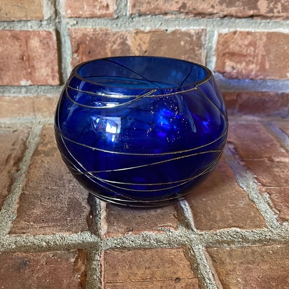 PartyLite Blue Calypso Tealight Holder - Picture 1 of 4